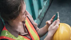 Mobile App Female Construction Worker
