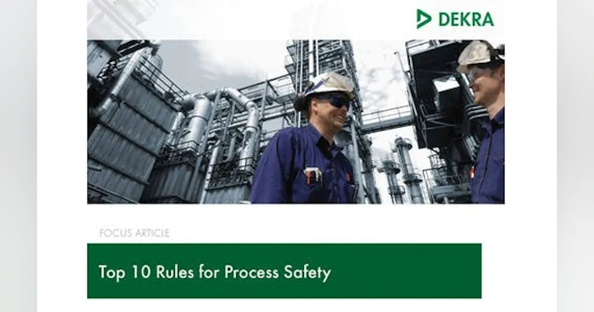 The Top 10 Rules for Process Safety | EHS Today