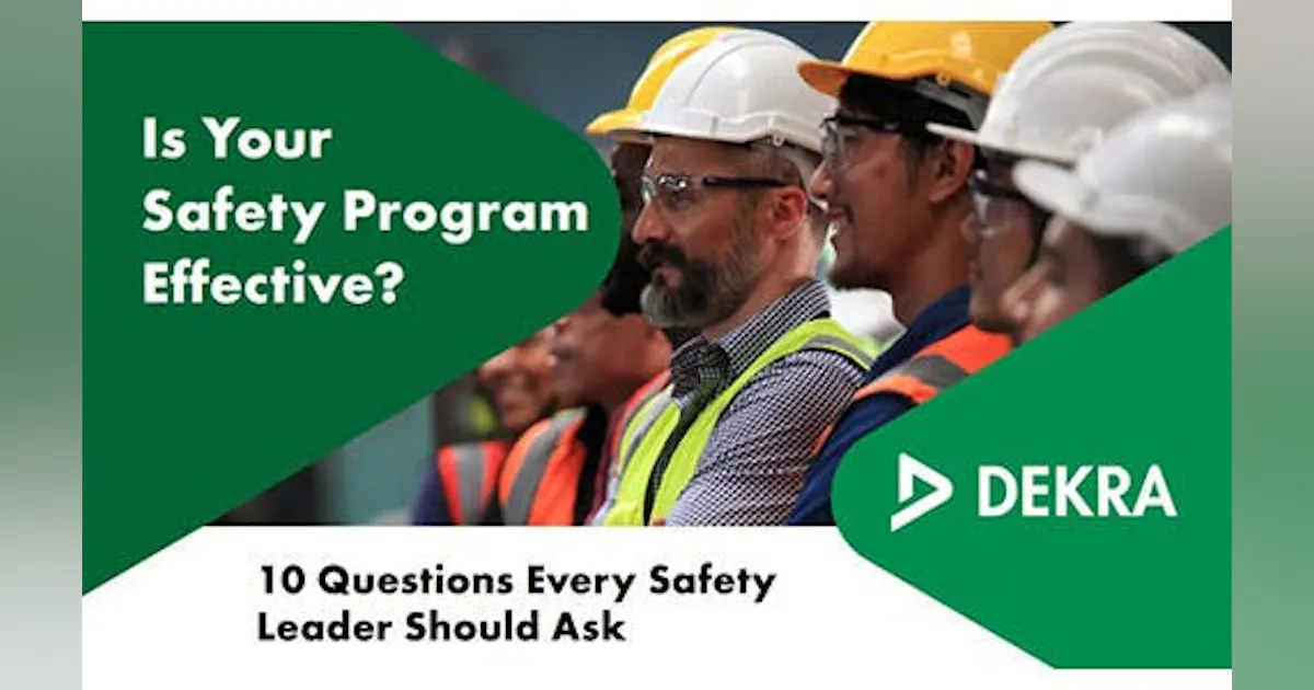 Safety Program Look Sharp Is Your Safety Program Effective? 10 Questions Every Safety Leader ...