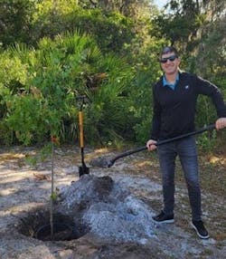 Nautique has planted a tree, donated by a local nursery, on its campus in recognition of Earth Day for each of the last four years. Nautique has planted a tree, donated by a local nursery, on its campus in recognition of Earth Day for each of the last four years.