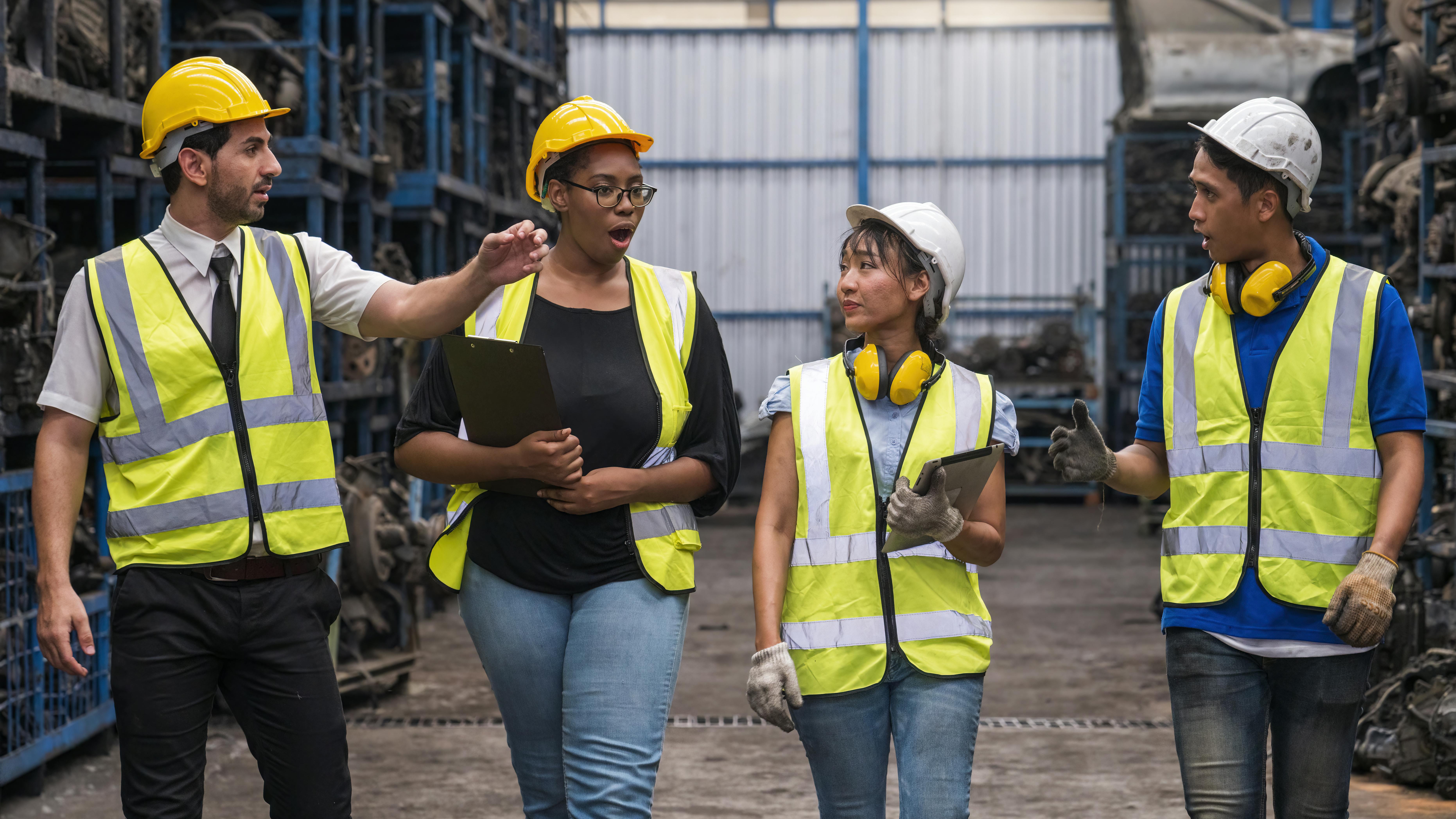 68c4a0f47f3c5542b277e807 Safety Meeting In Warehouse