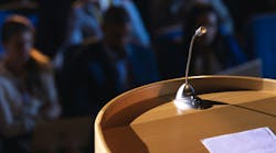 microphone at podium microphone at podium