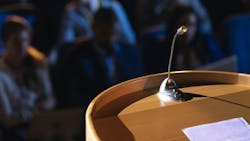 microphone at podium microphone at podium