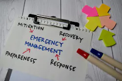 picture of notepad with the word 'Emergency Management' in the center with arrows pointing toward it that read 'Mitigation,' 'Recovery,' 'Preparedness' and 'Response' picture of notepad with the word 'Emergency Management' in the center with arrows pointing toward it that read 'Mitigation,' 'Recovery,' 'Preparedness' and 'Response'